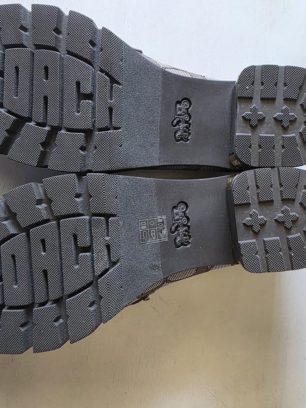 Coach Cora Jacquard Brown Loafer with Lug Rubber Soles - Picture 2 of 5